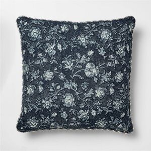 Square Allover Floral Pillow Navy - Threshold™ designed with Studio McGee